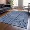 Homeroots 8' X 10' Navy Blue And Ivory Geometric Washable Indoor Outdoor Area Rug 600843 - alternate 7