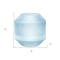 Homeroots 8" Pale Blue Geometric Cylinder Glass Table Vase 516259 - alternate 4