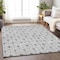 Homeroots 5' X 8' Silver And Gray Geometric Washable Indoor Outdoor Area Rug 595770 - alternate 6