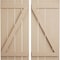 Ekena Millwork Rustic Four Board Spaced Board-n-Batten Rough Sawn Faux Wood Shutters w/Z-Board, 23 1/2W x 86H, PR SHUBSZ23X86RSPR - alternate 1