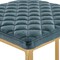 Leisuremod Quincy Quilted Stitched Leather Bar Stools with Gold Metal Frame, Peacock Blue QSG29BU - alternate 5