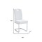 Homeroots Set of Four White and Silver Faux Leather and Metal Dining Side Chairs, 4PK 719657 - alternate 4