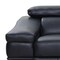 Homeroots 92" Black Italian Leather Sofa With Silver Legs 329713 - alternate 7