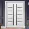Sartodoors Solid French Double Doors White 84x80 (2* 42x80) Solid Core Modern Interior QUADRO4588DD-WS-84 - alternate 1
