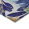 Homeroots 8' Navy Blue And Beige Round Floral Washable Indoor Outdoor Area Rug 610988 - alternate 3