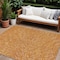 Homeroots 10' X 14' Orange Gray And Ivory Polka Dot Washable Indoor Outdoor Area Rug 599069 - alternate 1