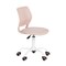 Homeroots Pale Pink and White Adjustable Height Swivel Rolling Office Chair 719207 - alternate 3