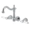 Kingston Brass Double-Handle Wall Mount Bathroom Faucet, Polished Chrome KS1251BPL - alternate 1