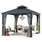 Sunjoy 10 ft. x 10 ft. Hardtop Gazebo, Outdoor Patio Aluminum Frame Gazebo A102012121 - alternate 1