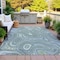 Homeroots 9' X 12' Sky Blue And Gray Geometric Washable Indoor Outdoor Area Rug 631405 - alternate 6