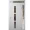 Vdomdoors Front Exterior Prehung Metal-Plastic Door, Manux 8112 White Silk, Side and Top Sidelite Transom, Of MANUX8112EXD-WS-W36+14xH80+14-LH - alternate 1