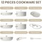 Simple Deluxe CJ-12T01-BG, 12Pcs Pots and Pans Set, Beige 3A88HKCOOKSET12PSBGE - alternate 4