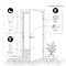 Sartodoors Interior Door 36 x 84 inches, Planum 0444 White Silk with Black Inserts and Frosted Glass, Single R PLANUM0444ID-WS-3684 - alternate 3