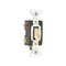 Pass & Seymour Switch, Blue/Ivory, 15 A, 120/277 VAC, Side Wire Terminal CS15AC3ICC8 - alternate 2
