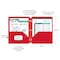 C-Line Products 8-1/2" x 11" Assorted Two-Pocket Heavyweight 3-Hole Punched Poly Portfolio Folder, 10/PK 32930 - alternate 7