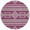Homeroots 8' Eggplant And Ivory Round Southwestern Washable Indoor Outdoor Area Rug 593668 - alternate 4