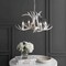 Jonathan Y Eldora 26" 4-Light Rustic Farmhouse Adjustable Resin Antler LED Chandelier, White JYL6301B - alternate 12