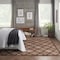 Homeroots 8' X 10' Dark Brown And Light Brown Trellis Indoor Outdoor Area Rug 551110 - alternate 7