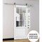 Sartodoors Sturdy Barn Door, Felicia 3599 White Silk with Clear Glass, 6.6FT Rail Hangers Heavy Hardware Set FELICIA3599BD-S-WS-42 - alternate 7