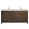 James Martin Vanities Gracyn 72 in. Double Vanity, Sable, w/ 3 CM Victorian Silver Quartz Top D125-V72-SBL-3VSL - alternate 1