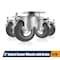 Powertec 3" Swivel Rubber Caster Wheels w/ Brake & 640 lbs Loads, Heavy Duty Plate Casters, Dual Locking, 4PK 17023-P4 - alternate 1