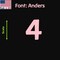 Aacc Self-Adhesive Vinyl Number: 4, Size: 4 in. Color: Pink Font: Anders, 1 sticker AACC-Anders-N4-Pink-I4x1 - alternate 1
