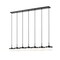 Z-Lite Renaud Matte Black 7 Light Linear Chandelier 827P6-7L-MB-LED - alternate 1