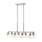 Jonathan Y Julian 33.5" 8-Light Farmhouse Bohemian Iron/Glass Linear LED Pendant, Nickel/Clear JYL7570B - alternate 9