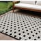 Homeroots 7' X 10' Black And White Geometric Indoor Outdoor Area Rug 546861 - alternate 5