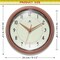 Infinity Instruments Retro Round Metal Wall Clock, Terracotta, 9.5 in 10940TC - alternate 6