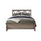 Homeroots Brown Cross Back Solid Wood Full Bed Frame 524829 - alternate 6