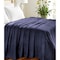 Homeroots King Navy Blue Cotton Basketweave Geometric Blanket 527332 - alternate 4