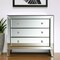 Homeroots 30" Clear Glass Three Drawer Chest 389735 - alternate 7
