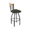 Holland Bar Stool Co Eleanor 30in Swivel Bar Stool with Pewter Finish, Medium Back and Canter Pine Seat 880 - alternate 1