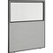 Global Industrial Interion Office Partition Panel With Partial Window, 60-1/4W x 96H, Gray 695790WGY - alternate 1