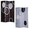 Homeroots 72" Black And White Canvas Folding Three Panel Screen Room Divider 274751 - alternate 4