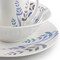 Gibson Home Blue Leaves 12 Piece Round Fine Ceramic Decorated Dinnerware Set in White 142755.12 - alternate 4