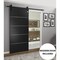 Sartodoors Sturdy Barn Door with Hardware, Planum 0020 Matte Black, Black 6.6FT Rail Hangers Heavy Set, Solid PLANUM0020BD-B-BLK-3296 - alternate 1