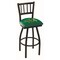 Holland Bar Stool Co 36" Blk Wrinkle North Dakota State Swivel Bar Stool, Jailhouse Back L01836NDakSt-G - alternate 1