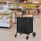 Vevor Folding Shopping Cart Rolling Grocery Cart with Double Baskets 210 LBS ZZ 509-7 - alternate 4