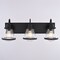 Vaxcel Covington 3-Light Vanity Light, Matte Black, Clear Glass, 23-In. Wide W0583 - alternate 6