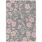 Homeroots 9' X 12' Gray Pink And Ivory Floral Washable Indoor Outdoor Area Rug 600004 - alternate 6