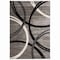 World Rug Gallery Modern Wavy Circles Design Area Rug 4 ft x 6 ft Gray 377GRAY4X6 - alternate 4