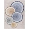 Homeroots 9' X 12' Beige Blue and Gold Faux Bois Washable Non Skid Indoor Outdoor Area Rug 564399 - alternate 6
