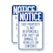 Signmission This Property Is Not Responsible for Theft or Damage to, 12'' X 18'', Heavy Gauge Aluminum, 2PK A-1218-2PACK-22809 - alternate 1