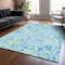 Homeroots 9' X 12' Sky Blue Green And Ivory Striped Washable Indoor Outdoor Area Rug 600928 - alternate 7