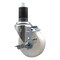 Service Caster 4'' Nylon Swivel 1-5/8'' Expanding Stem Caster with Brake SCC-EX20S414-NYS-TLB-158 - alternate 1