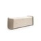 Homeroots 58in Taupe and Light Gray Boucle And Faux Leather Upholstered Bench 714185 - alternate 6