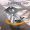 Powertec 3" Swivel Rubber Caster Wheels w/ Brake & 640 lbs Loads, Heavy Duty Plate Casters, Dual Locking, 4PK 17023-P4 - alternate 8