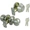 Prosource Deadbolt and Entry Lockset, Knob Handle, Ball Design, Stainless Steel, 3 Grade, Stainless Steel B9621BRA4F - alternate 1